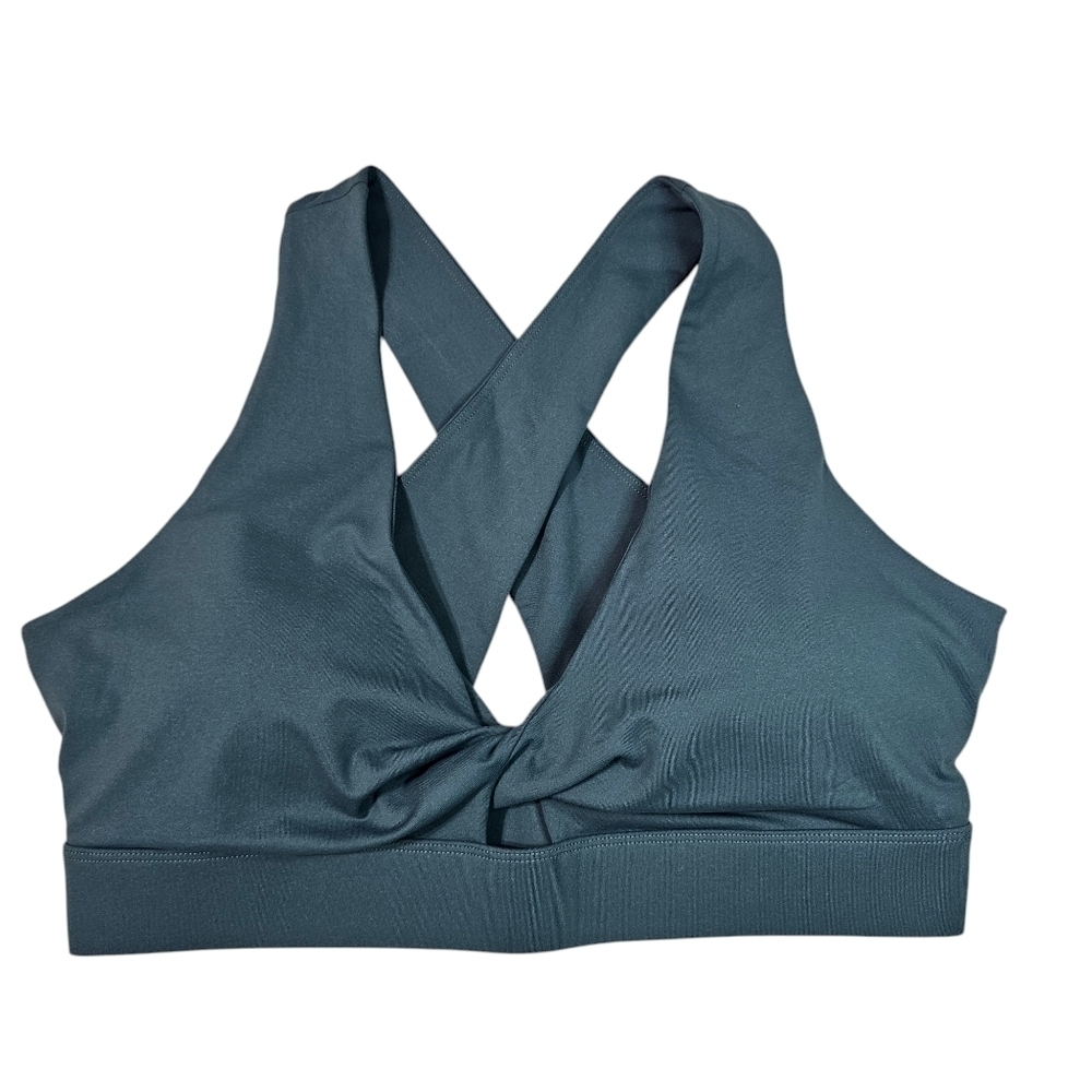 FABELTICS Oasis Twist Medium Impact Sports Bra in Storm Slate Size XXL/1X NWT
